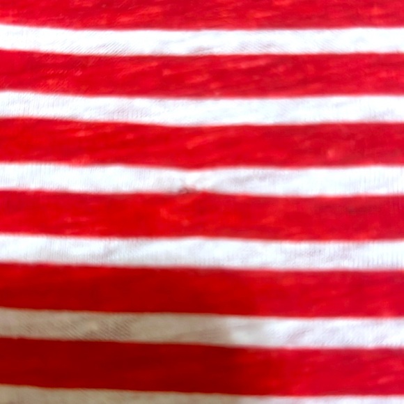 Majestic Filatures Red and White Striped Short Sleeve Tee - Picture 5 of 6